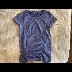 Athleta blue ruched cinched top